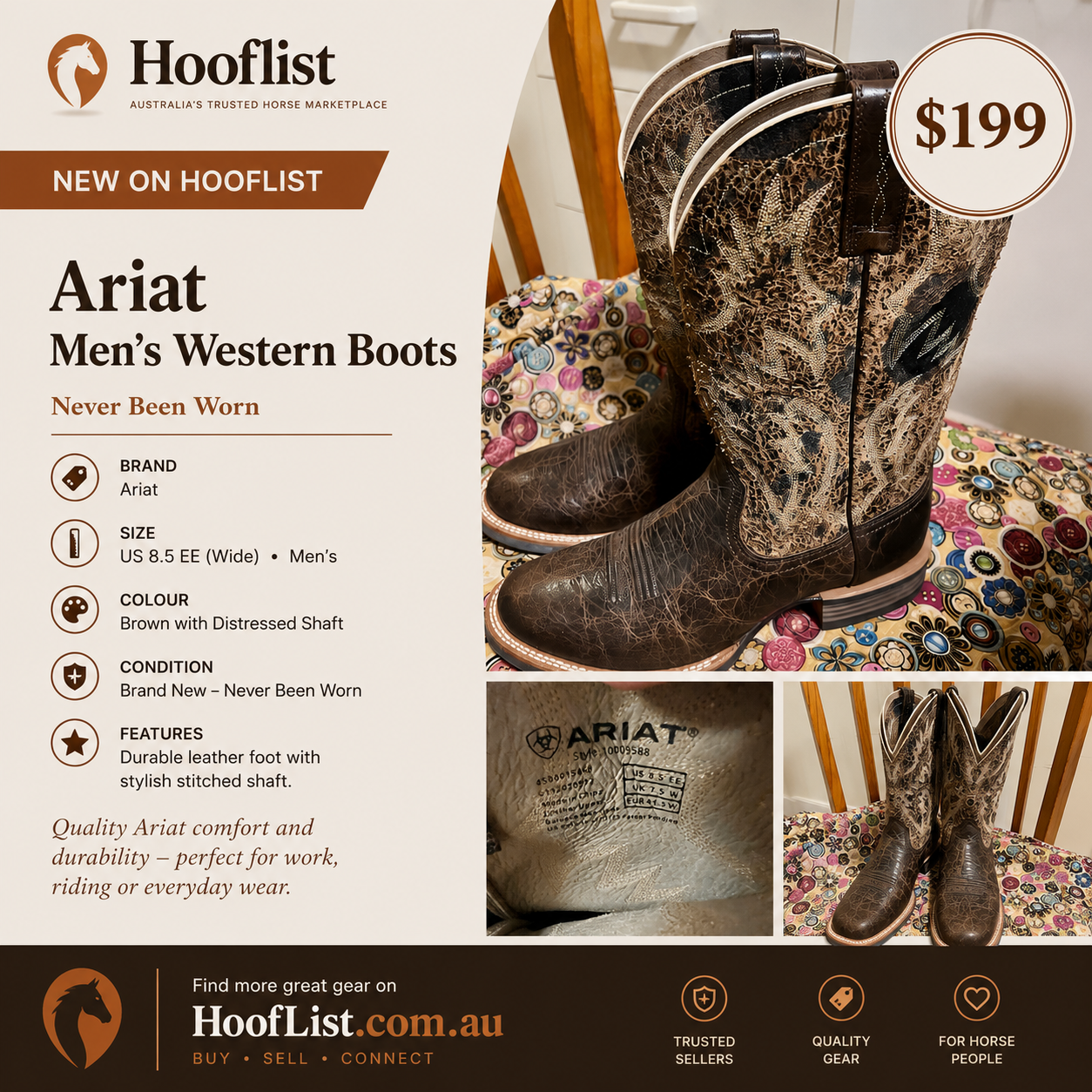 Brand New Men’s Ariat Boots  (photo 1)